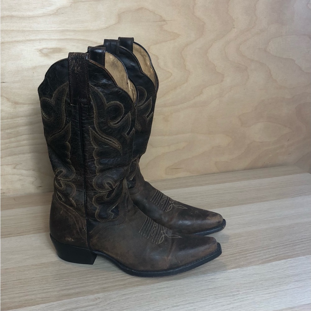 JB Dillon Wester Leather Brown Boots Unisex Size 6.5B